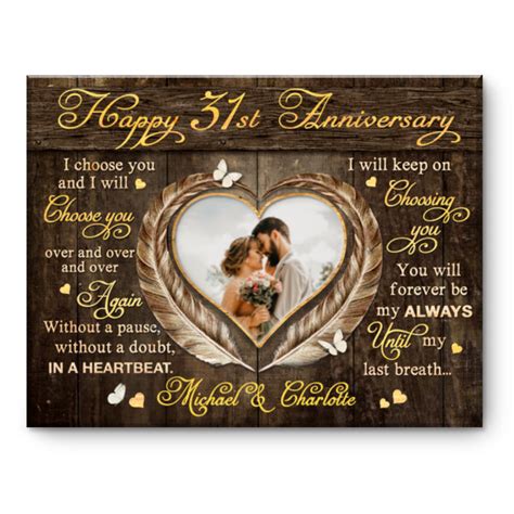 31 year anniversary gift for husband